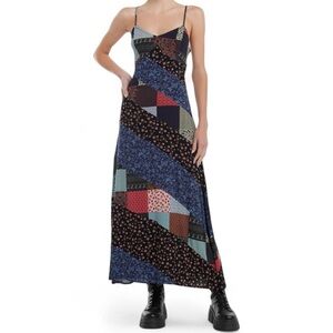 Thorn & Fable Patchwork Stripe Maxi Dress